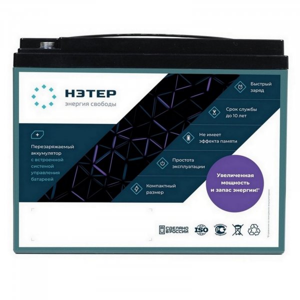 Аккумулятор LiFePO4 12V 36Ah НЭТЕР (LFP4-12.8_36-20P8)